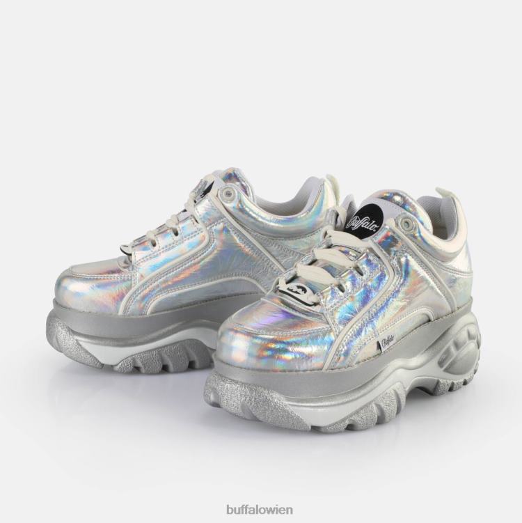 bei Buffalo klassische Sneaker Low vegan silbernes Holo 0FX48260 |Turnschuhe