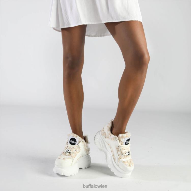 bei Buffalo klassische Sneakers niedrig weiße Blüte 0FX48136 |Turnschuhe