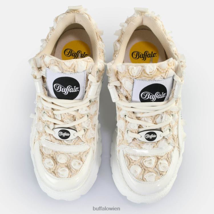 bei Buffalo klassische Sneakers niedrig weiße Blüte 0FX48136 |Turnschuhe