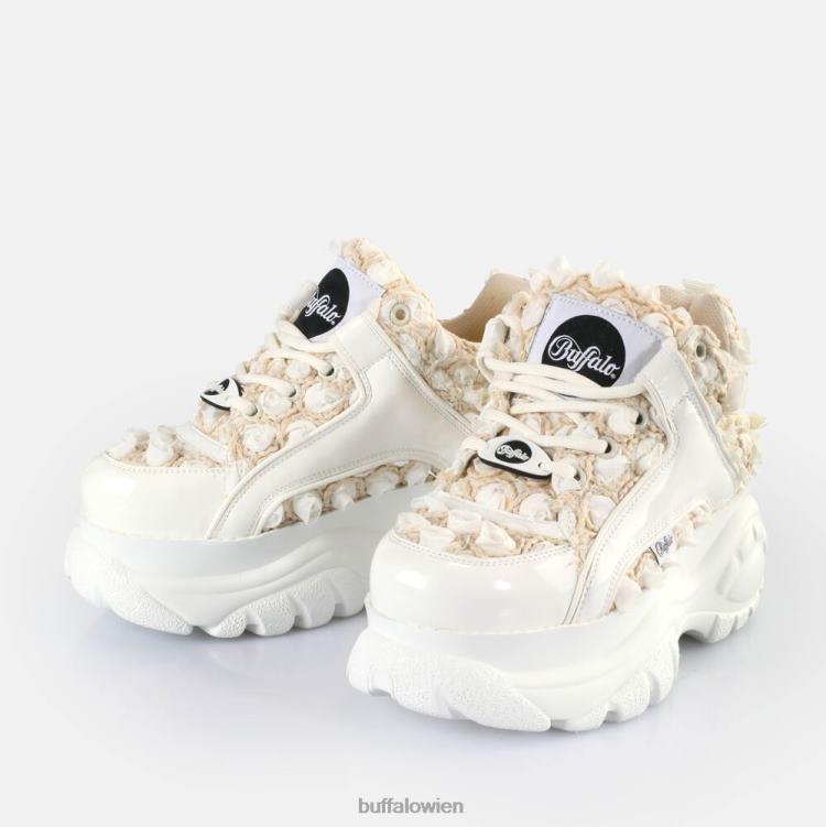 bei Buffalo klassische Sneakers niedrig weiße Blüte 0FX48136 |Turnschuhe