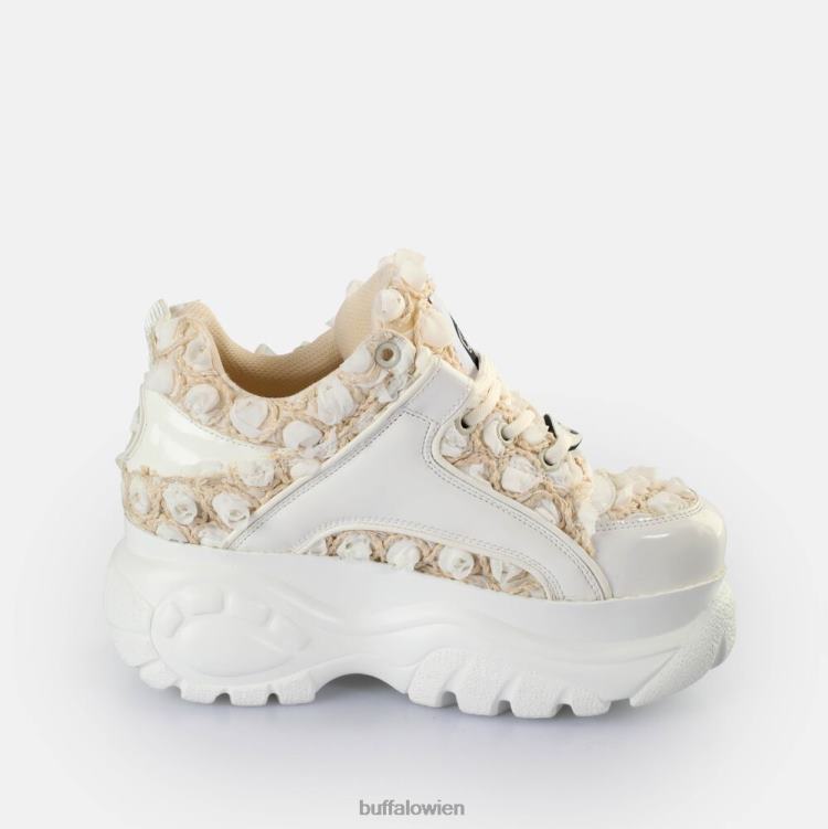 bei Buffalo klassische Sneakers niedrig weiße Blüte 0FX48136 |Turnschuhe