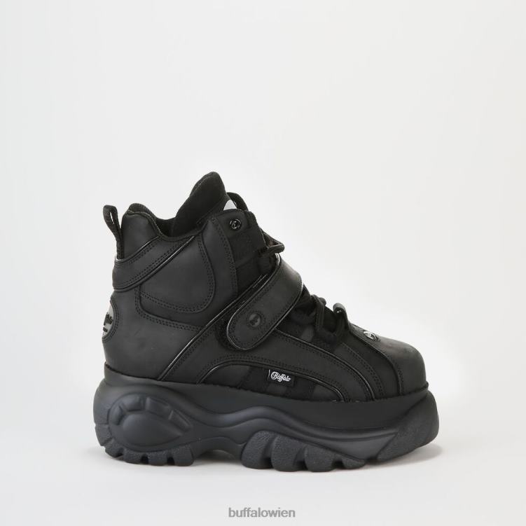 bei Buffalo klassischer High-Sneaker aus Leder Schwarz 0FX48174 |Turnschuhe