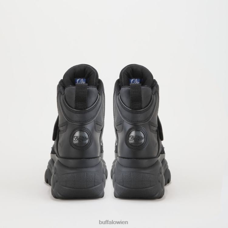 bei Buffalo klassischer High-Sneaker aus Leder Schwarz 0FX48174 |Turnschuhe