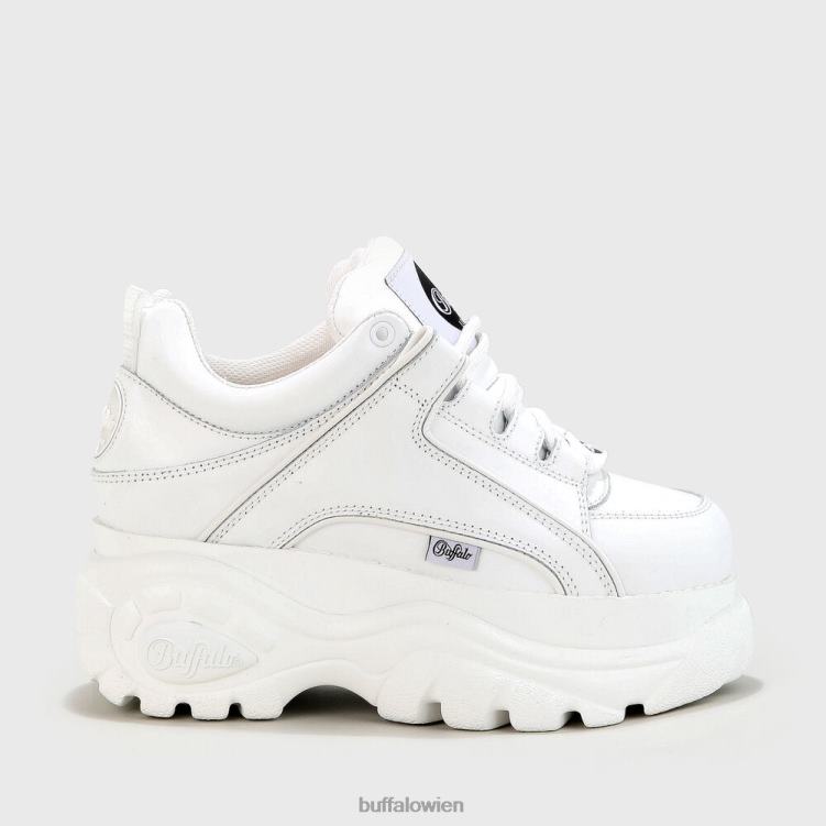 bei Buffalo klassischer Low-Sneaker aus Leder Weiss 0FX48351 |Turnschuhe