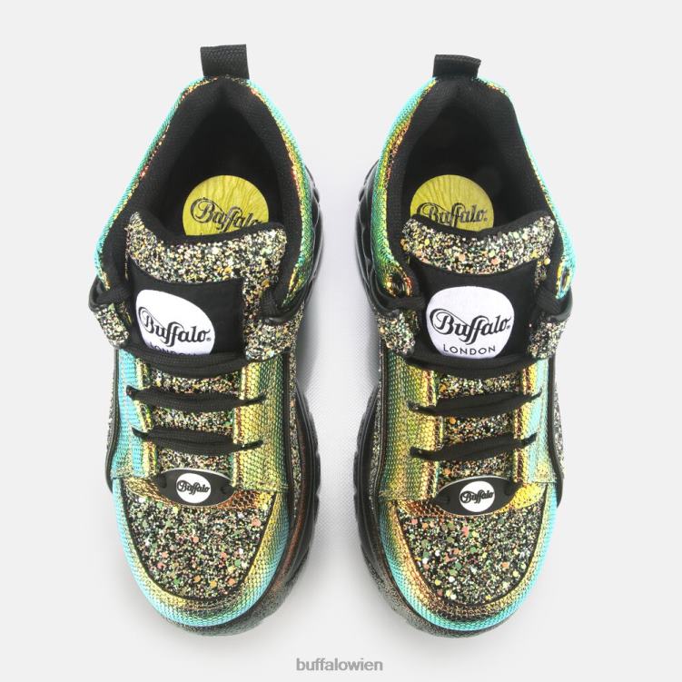 bei Buffalo klassischer Sneaker Low aus Leder Gold 0FX48888 |Turnschuhe