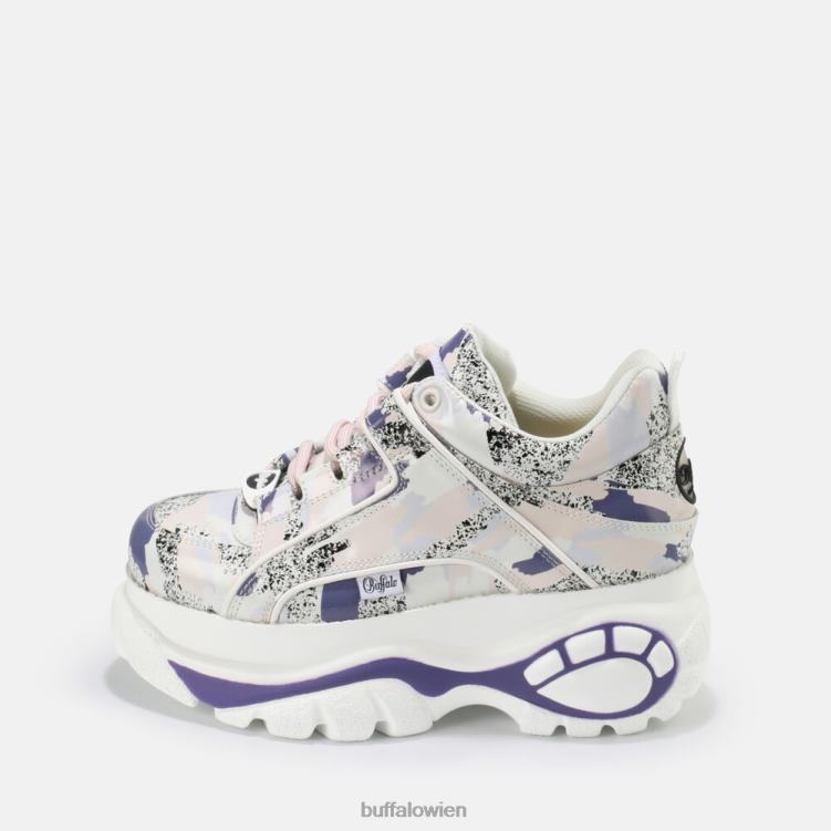 bei Buffalo klassischer Sneaker Low aus Leder Pink Lila 0FX48777 |Turnschuhe