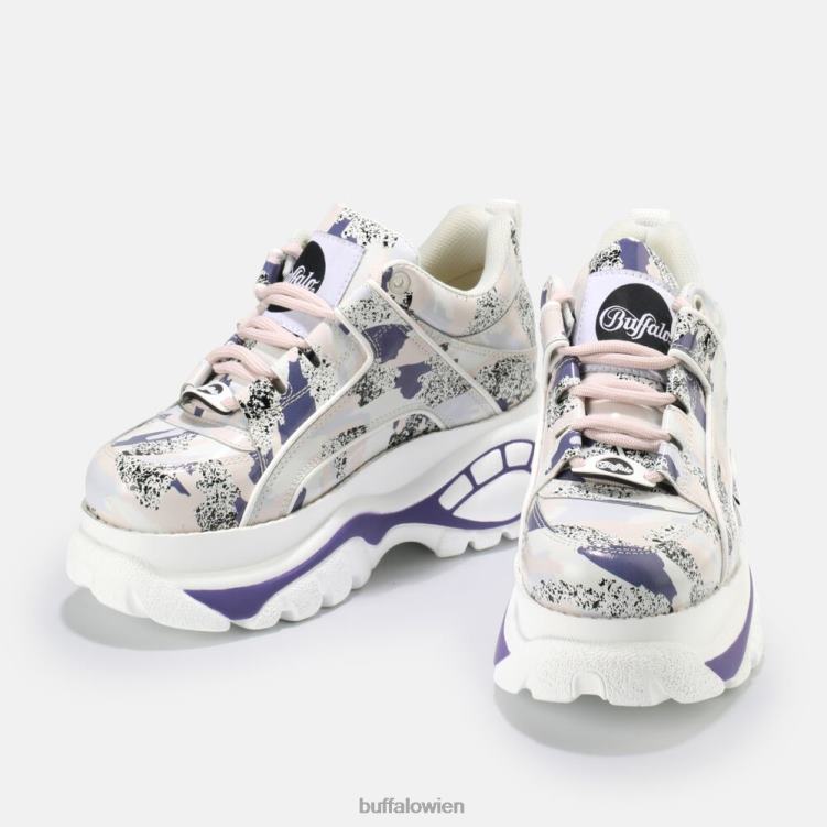 bei Buffalo klassischer Sneaker Low aus Leder Pink Lila 0FX48777 |Turnschuhe