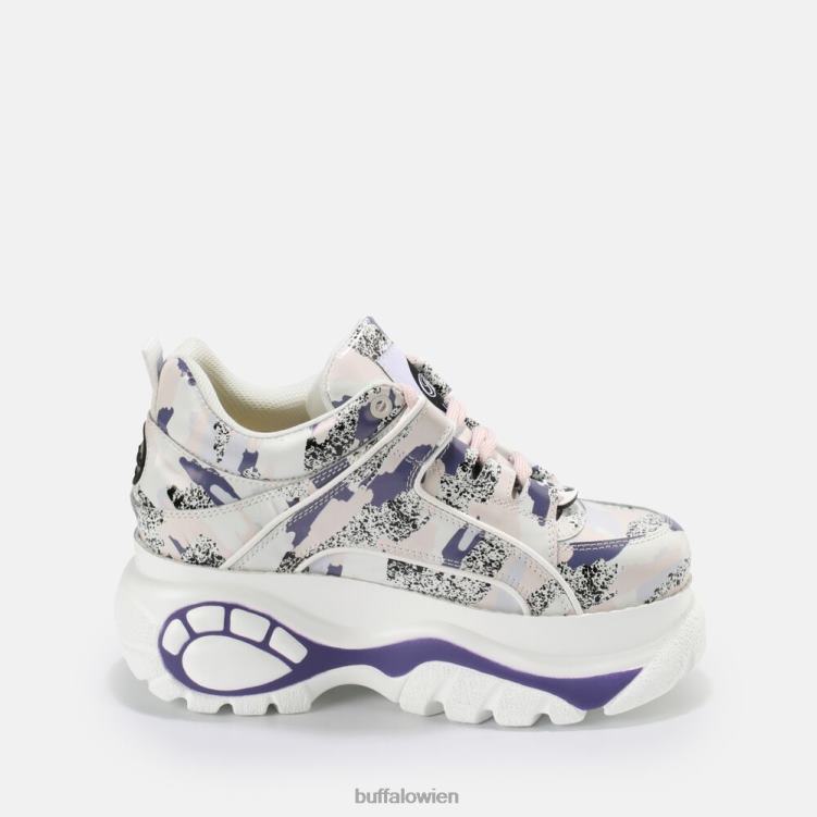 bei Buffalo klassischer Sneaker Low aus Leder Pink Lila 0FX48777 |Turnschuhe