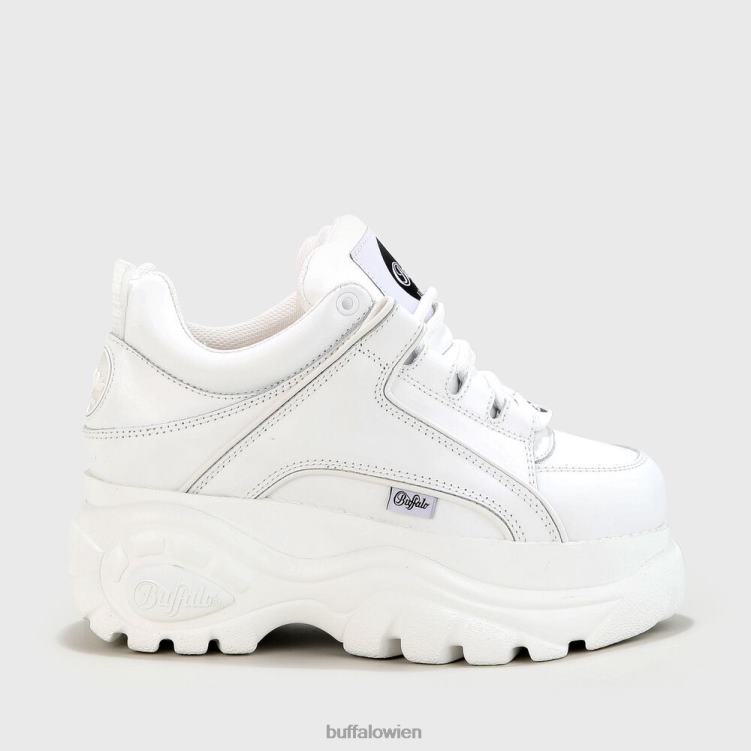 bei Buffalo klassischer Sneaker Low aus Leder Weiss 0FX48687 |Turnschuhe