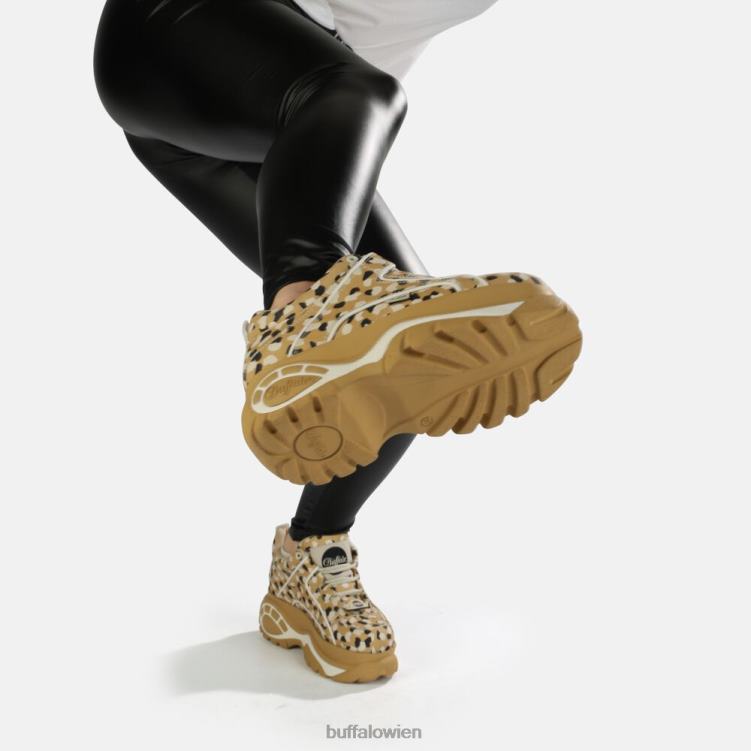 bei Buffalo klassischer Sneaker Low aus Leder weiß schwarz 0FX48702 |Turnschuhe