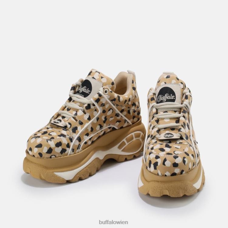 bei Buffalo klassischer Sneaker Low aus Leder weiß schwarz 0FX48702 |Turnschuhe