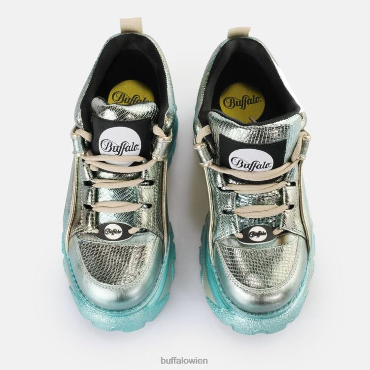 bei Buffalo klassischer Sneaker Low grüne Eidechse 0FX48840 |Turnschuhe