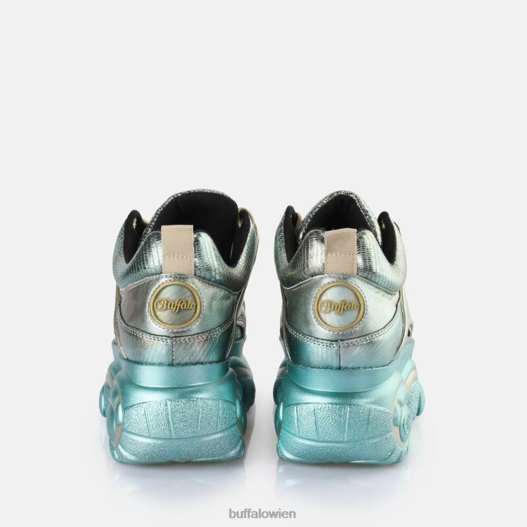 bei Buffalo klassischer Sneaker Low grüne Eidechse 0FX48840 |Turnschuhe