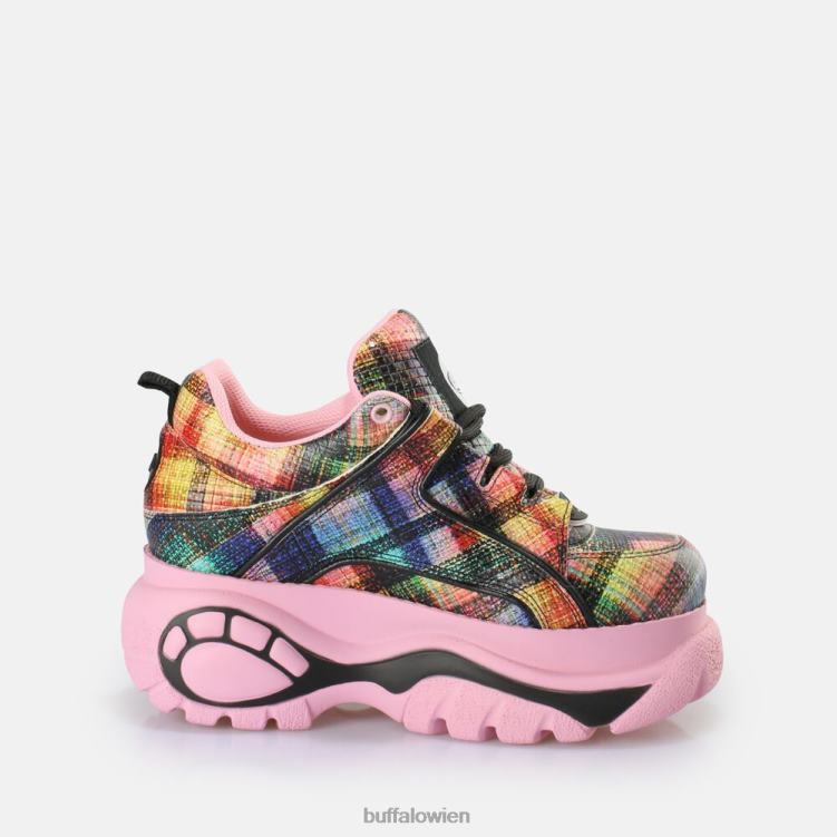 bei Buffalo klassischer Sneaker Low mehrfarbig rosa 0FX48670 |Turnschuhe