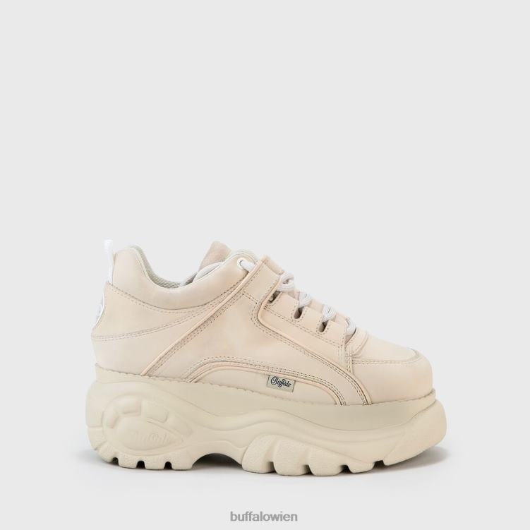 bei Buffalo klassischer Sneaker aus Leder Creme 0FX48316 |Turnschuhe