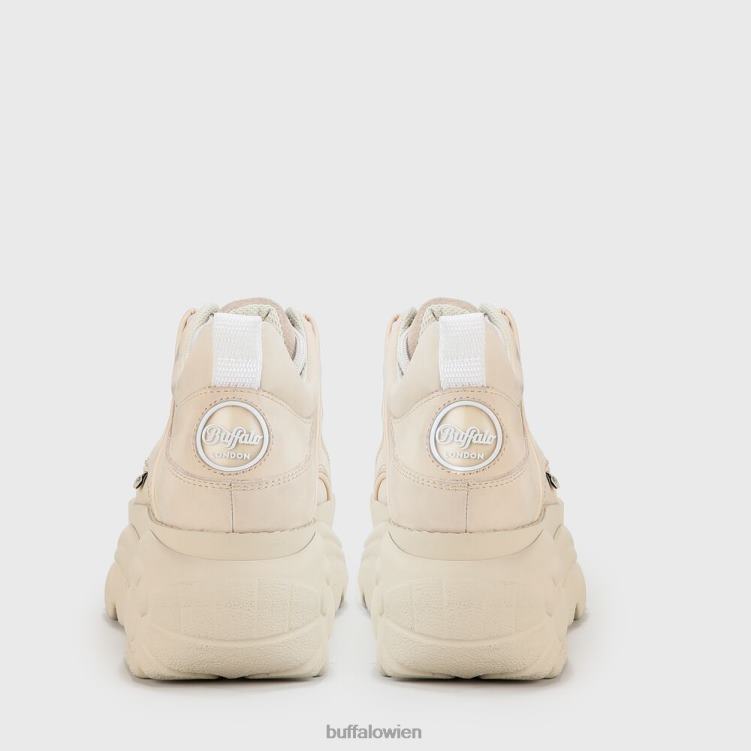 bei Buffalo klassischer Sneaker aus Leder Creme 0FX48316 |Turnschuhe