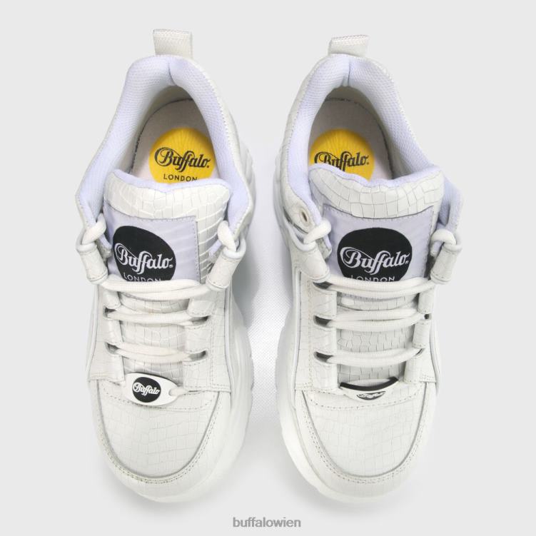 bei Buffalo klassischer Sneaker aus Leder Weiss 0FX48743 |Turnschuhe