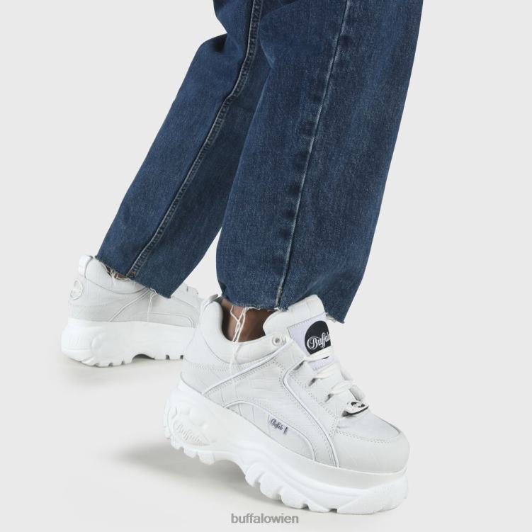 bei Buffalo klassischer Sneaker aus Nubukleder mit niedrigem Schaft Weiss 0FX48445 |Turnschuhe