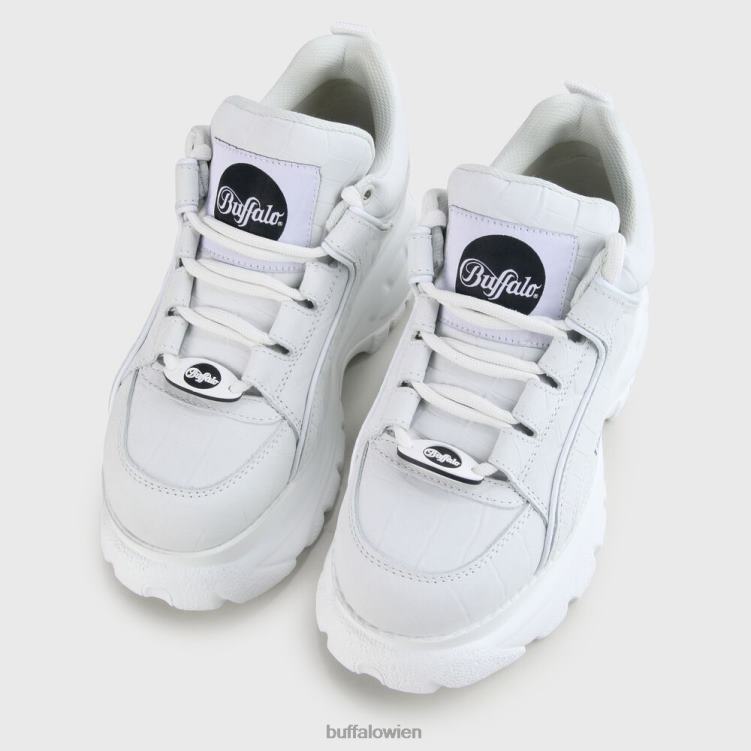 bei Buffalo klassischer Sneaker aus Nubukleder mit niedrigem Schaft Weiss 0FX48445 |Turnschuhe