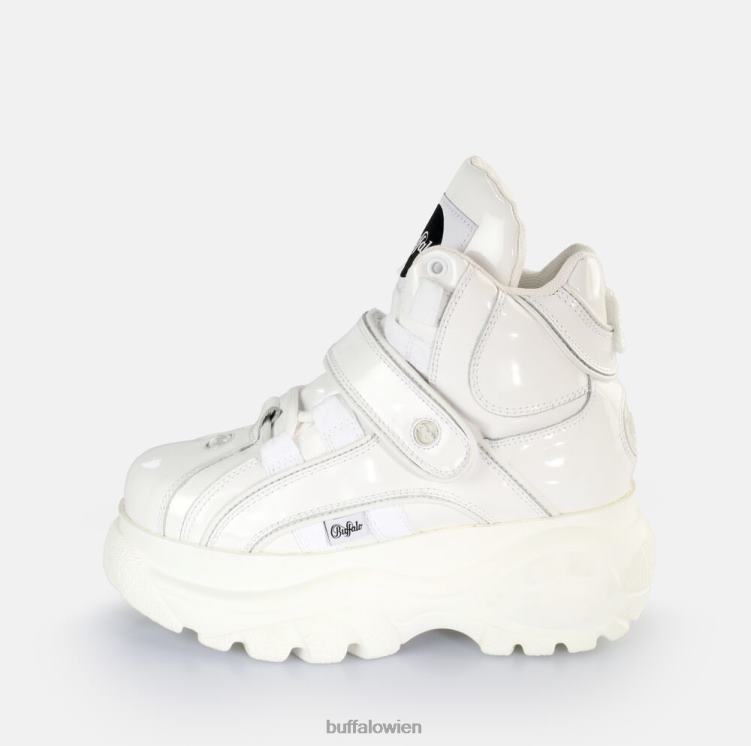 bei Buffalo klassischer Sneaker aus hochlackiertem Leder Schwarz 0FX48167 |Turnschuhe