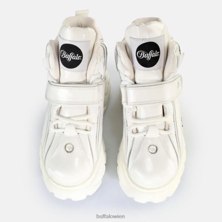 bei Buffalo klassischer Sneaker aus hochlackiertem Leder Schwarz 0FX48167 |Turnschuhe