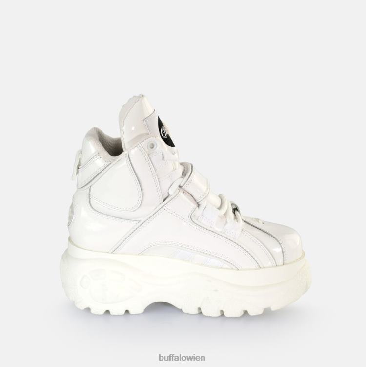 bei Buffalo klassischer Sneaker aus hochlackiertem Leder Schwarz 0FX48167 |Turnschuhe