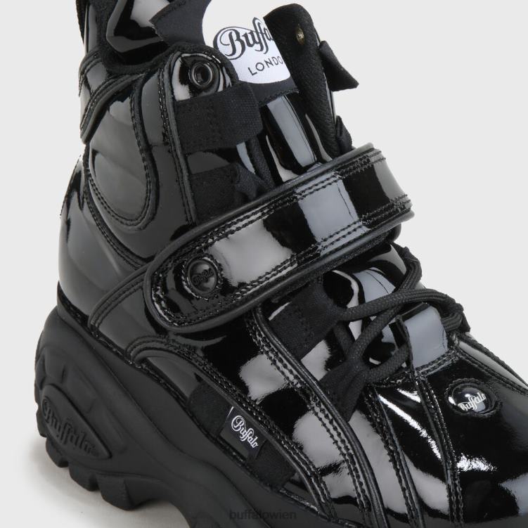 bei Buffalo klassisches High Cuir noir 0FX48120 |Turnschuhe