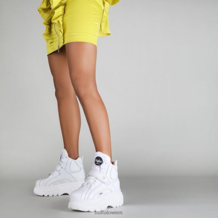 bei Buffalo klassisches Hochpatent weiß 0FX48679 |Turnschuhe