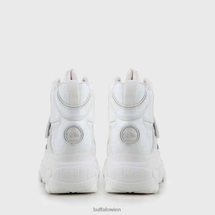 bei Buffalo klassisches Hochpatent weiß 0FX48679 |Turnschuhe