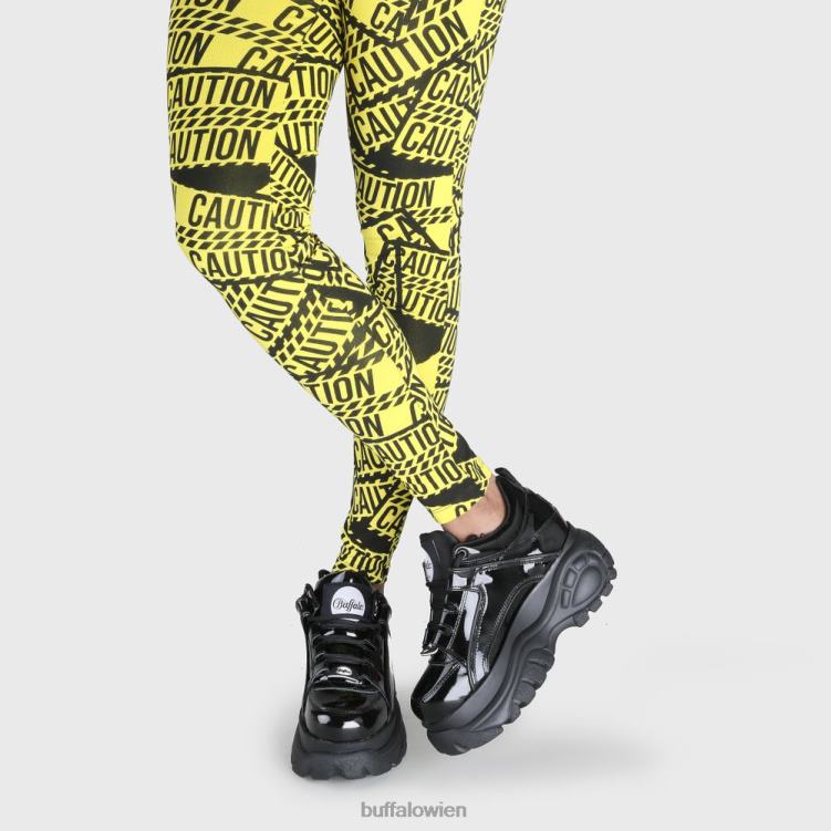 bei Buffalo klassisches Kick-Lackleder Schwarz 0FX48848 |Turnschuhe