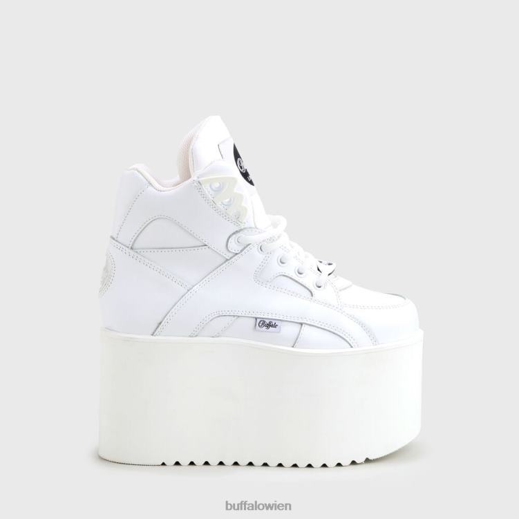 bei Buffalo steigende Türme hohes Nappaleder Weiss 0FX48387 |Turnschuhe