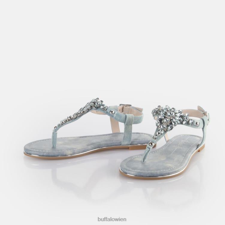 bei Buffalo Capri-Glamour-Sandalen vegan wasserblaues Denim 0FX4888 |Sandalen