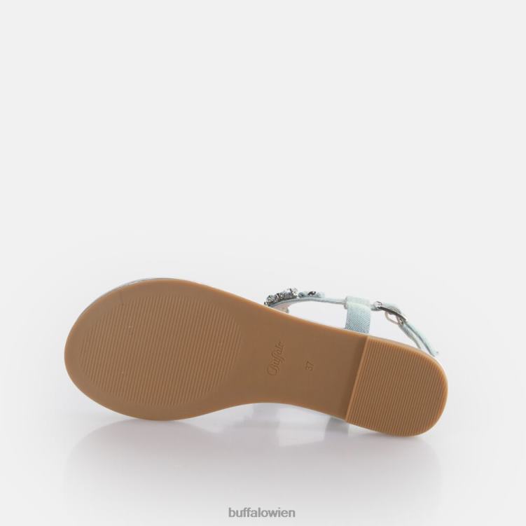 bei Buffalo Capri-Glamour-Sandalen vegan wasserblaues Denim 0FX4888 |Sandalen