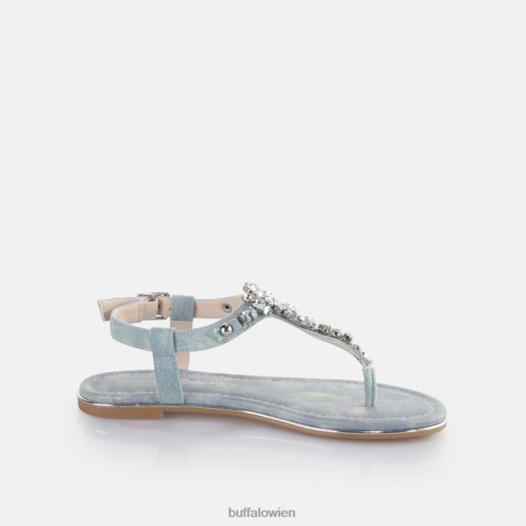 bei Buffalo Capri-Glamour-Sandalen vegan wasserblaues Denim 0FX4888 |Sandalen
