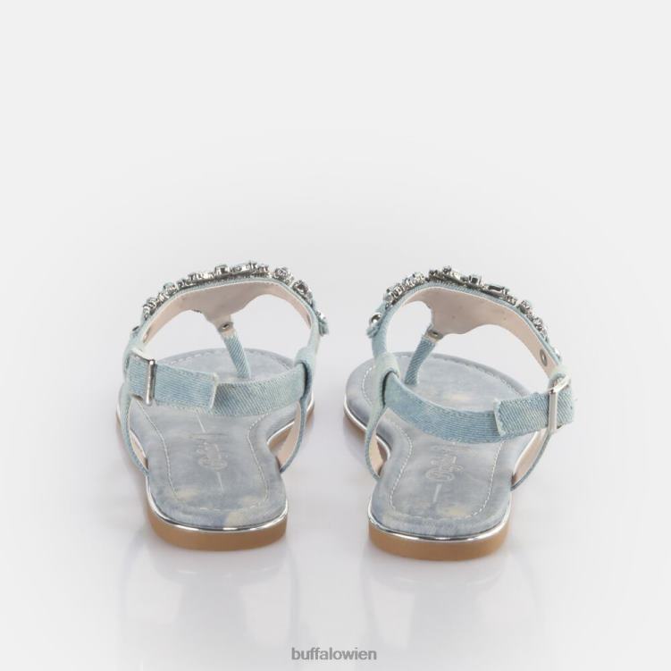 bei Buffalo Capri-Glamour-Sandalen vegan wasserblaues Denim 0FX4888 |Sandalen