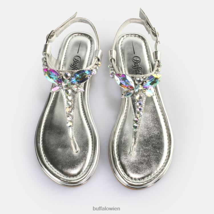 bei Buffalo Capri-Libellensandalen vegan Silber 0FX48195 |Sandalen