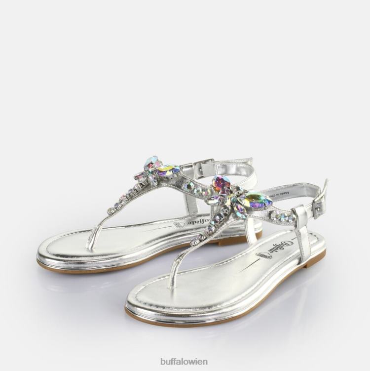 bei Buffalo Capri-Libellensandalen vegan Silber 0FX48195 |Sandalen