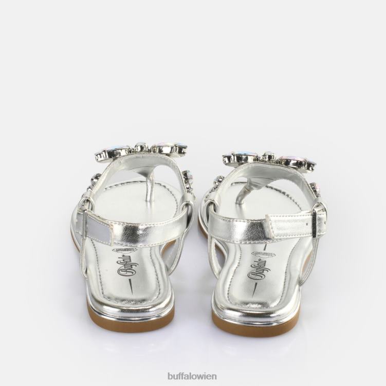 bei Buffalo Capri-Libellensandalen vegan Silber 0FX48195 |Sandalen