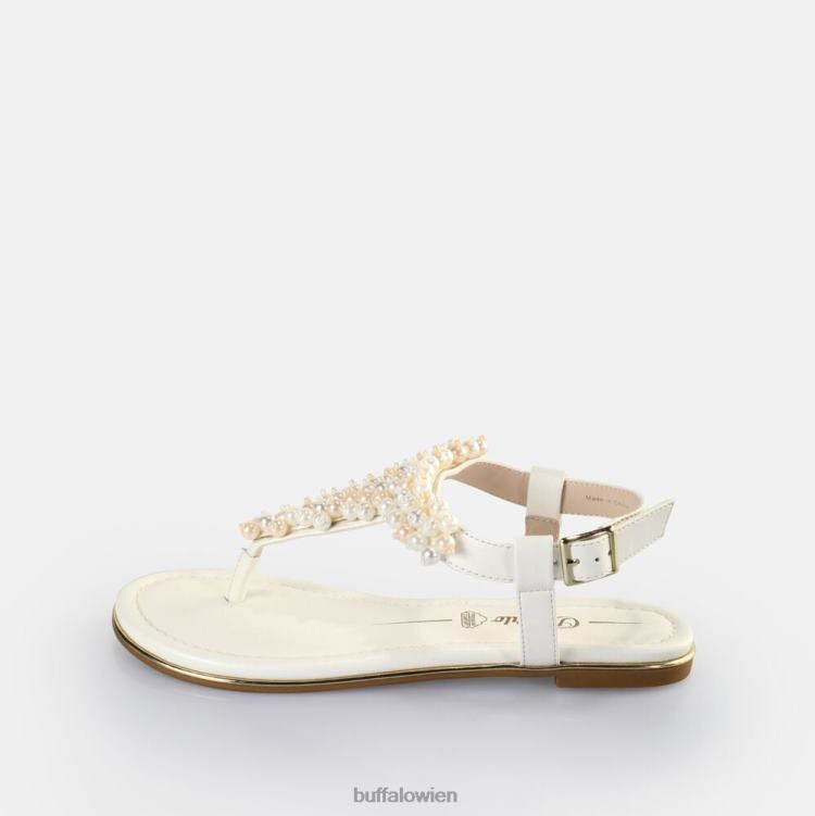 bei Buffalo Capri-Perlensandalen vegan Creme 0FX48407 |Sandalen