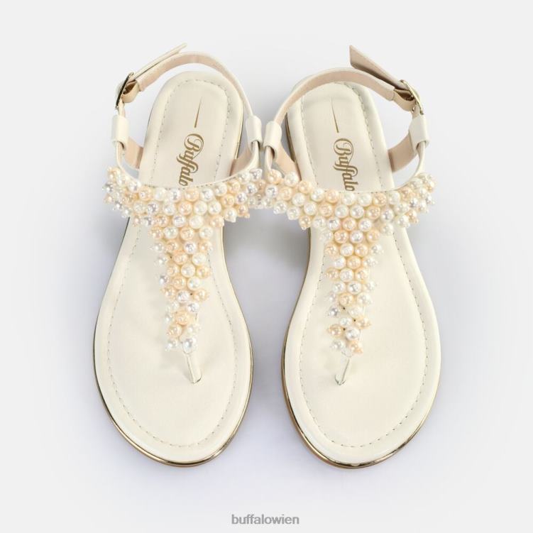 bei Buffalo Capri-Perlensandalen vegan Creme 0FX48407 |Sandalen
