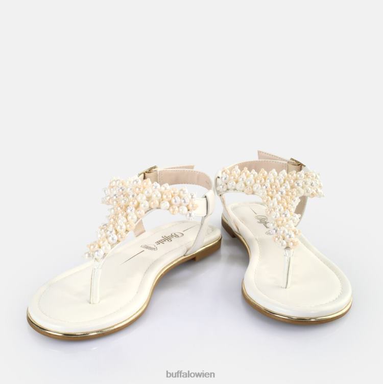 bei Buffalo Capri-Perlensandalen vegan Creme 0FX48407 |Sandalen