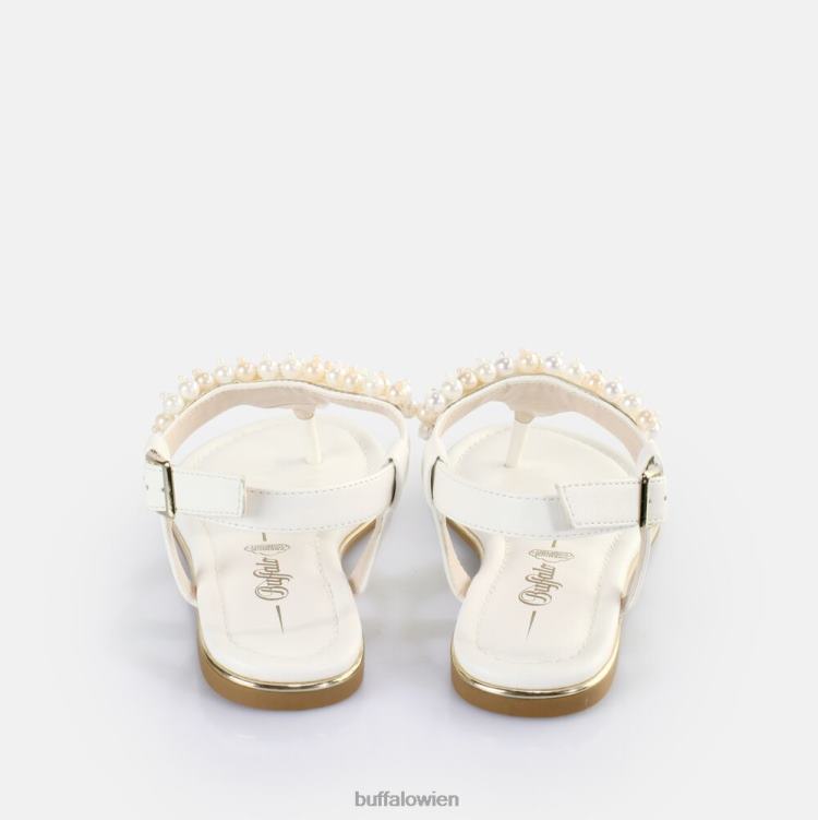 bei Buffalo Capri-Perlensandalen vegan Creme 0FX48407 |Sandalen