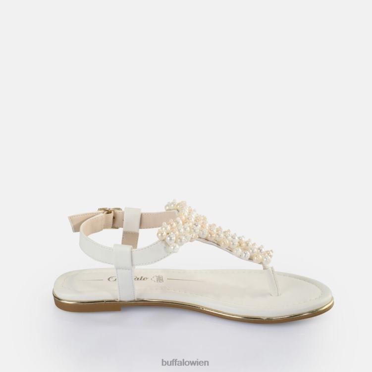 bei Buffalo Capri-Perlensandalen vegan Creme 0FX48407 |Sandalen
