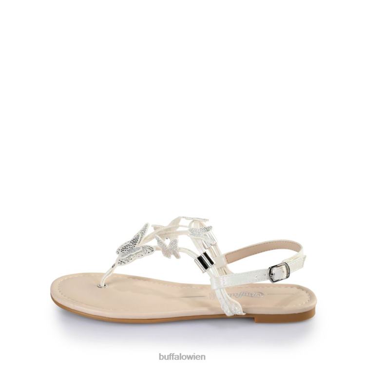 bei Buffalo Capri-Sandalen mit glitzernden Schmetterlingen, vegan Perlweiss 0FX48385 |Sandalen