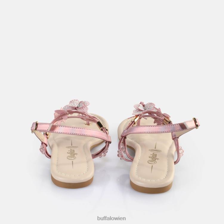 bei Buffalo Capri-Sandalen mit glitzernden Schmetterlingen, vegan Rosa 0FX48386 |Sandalen