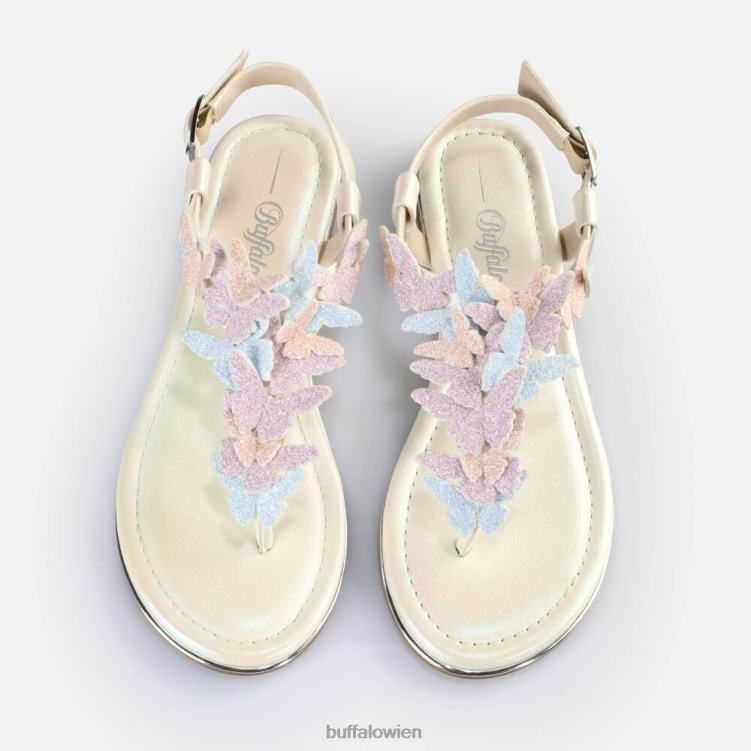 bei Buffalo Capri-Schmetterlingssandalen vegan Pastell-Multi 0FX48180 |Sandalen