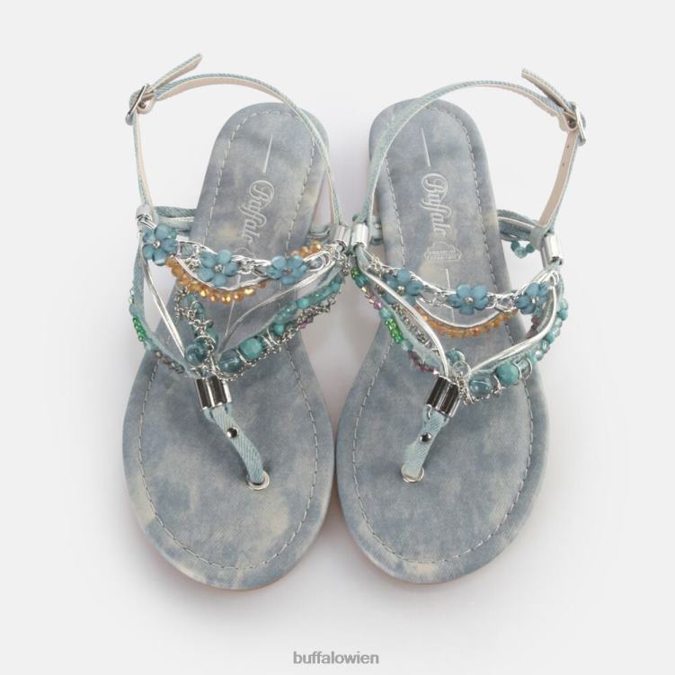bei Buffalo Capri Vacay Sandalen vegan Jeans/Aquablau 0FX48179 |Sandalen