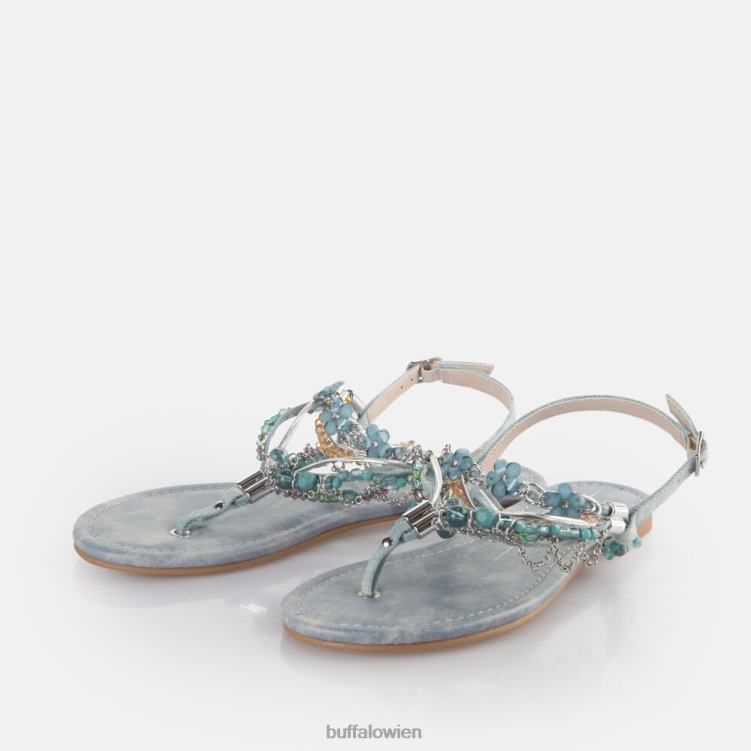 bei Buffalo Capri Vacay Sandalen vegan Jeans/Aquablau 0FX48179 |Sandalen