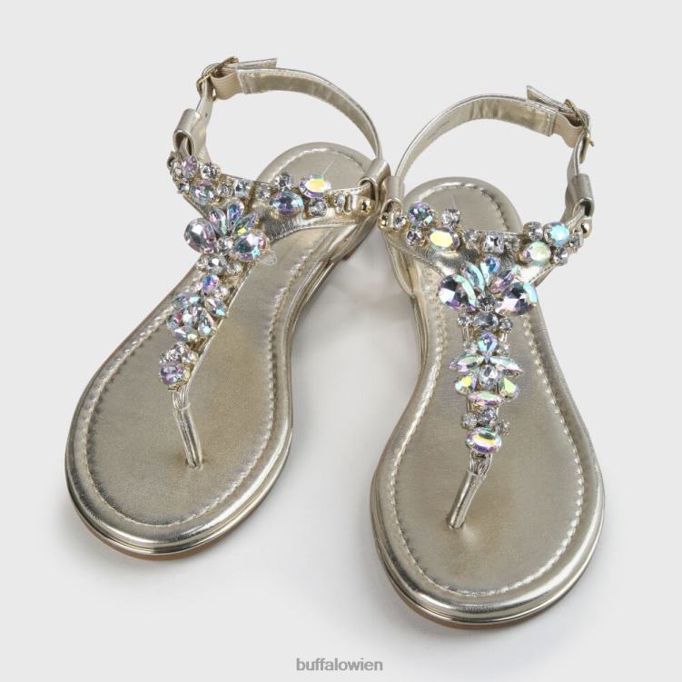 bei Buffalo Rhonda vegane Sandalen Gold 0FX4892 |Sandalen
