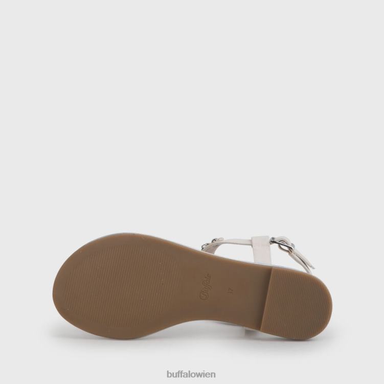 bei Buffalo Rosalie vegane flache Sandalen in Wildlederoptik beige/hellgrün 0FX48341 |Sandalen